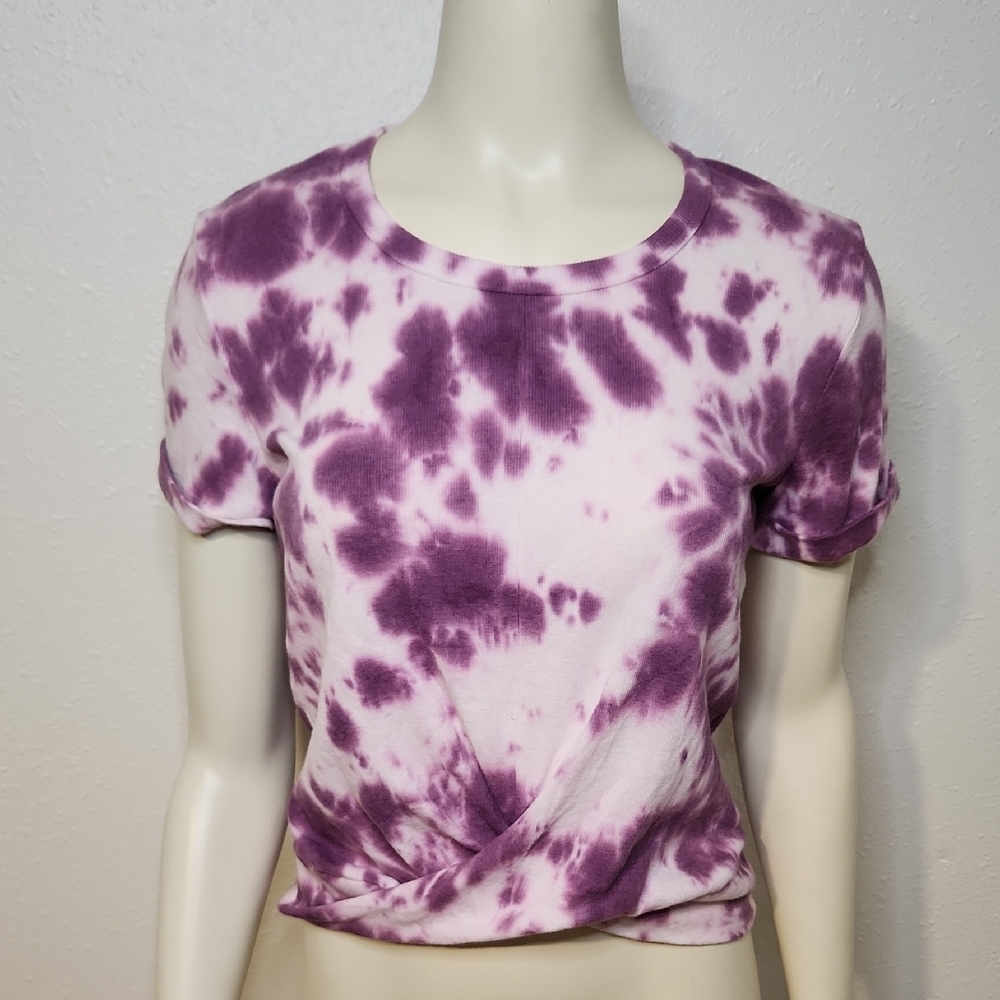 Purple and White Tie-Dye Tee